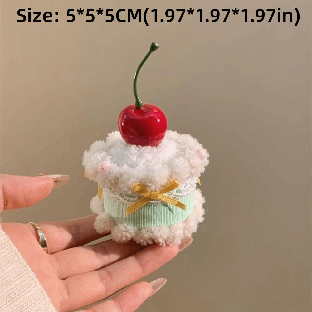 Plush Cherry Hairpin Cupcake Shape Mini Top Hat Cute Party Headdress Gift