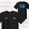T-shirt Signature Carlos Sainz: Vêtements pour Fans de Course F1