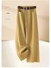 2025 Retro Yellow Plus Velvet Wide-Leg Women's Jeans: Spring & Autumn Collection