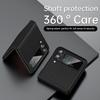 Leather Hinge Case for Samsung Galaxy Z Flip 4 3 Flip4 5G Flip3 Retro Litchi Pattern Shockproof Slim Ultra Thin Cover Fundas