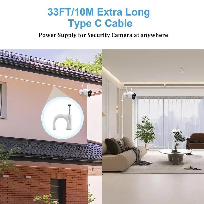 10m Extended Line CableExtra Long Micro USB Fast Charging for Samsung Xiaomi Android Phone Camera Monitor Power Bank