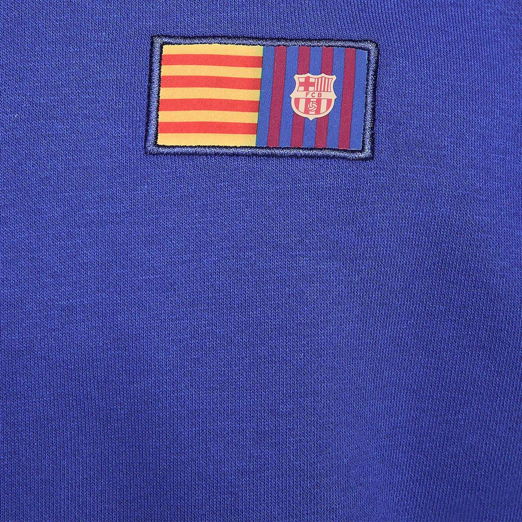 Nike Logo Print Pullover Crew Neck Sweatshirt Men Tops Deep-Royal-Blue FD1443-455