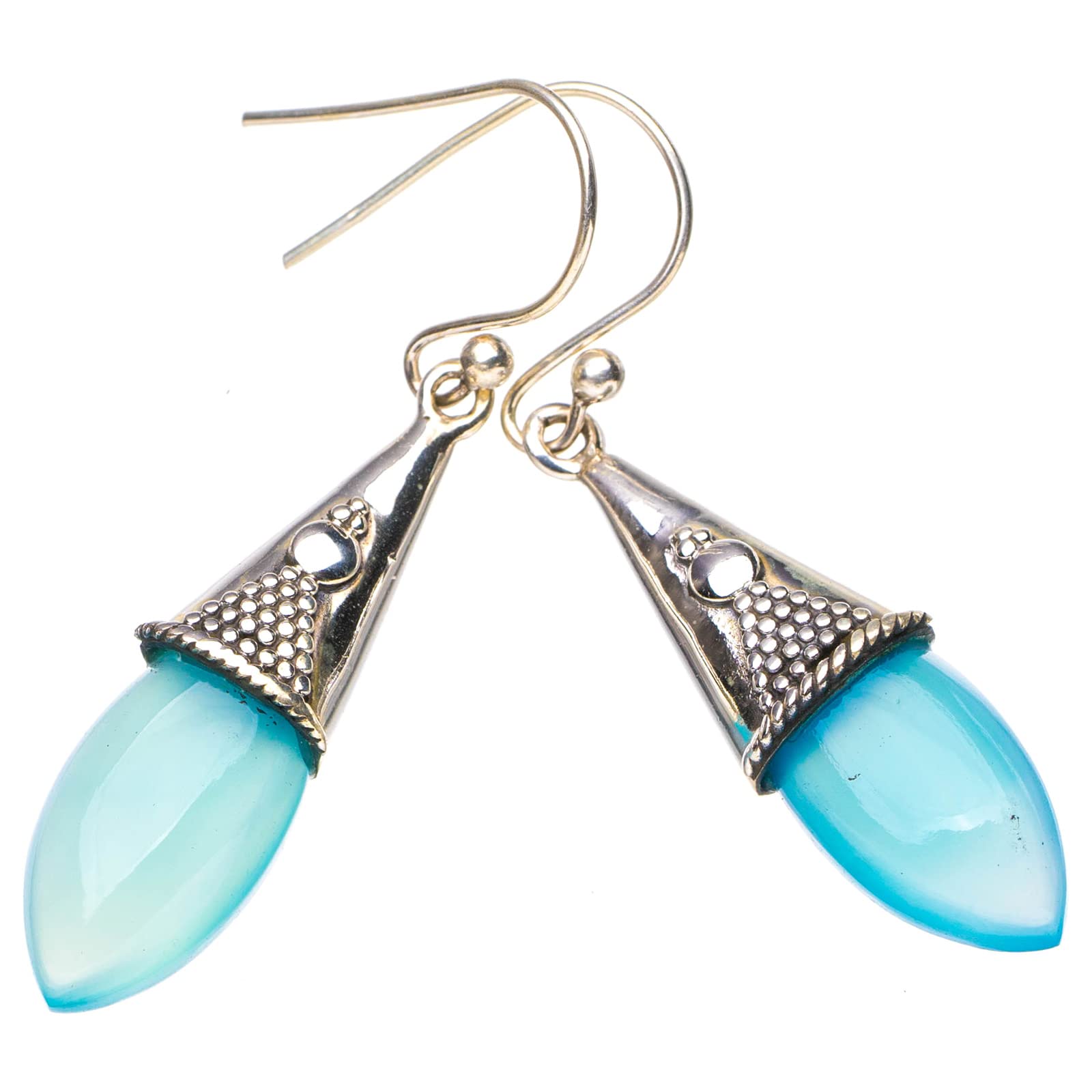 

StarGems® Natural Chalcedony Handmade 925 Sterling Silver Earrings 1.75 E6750