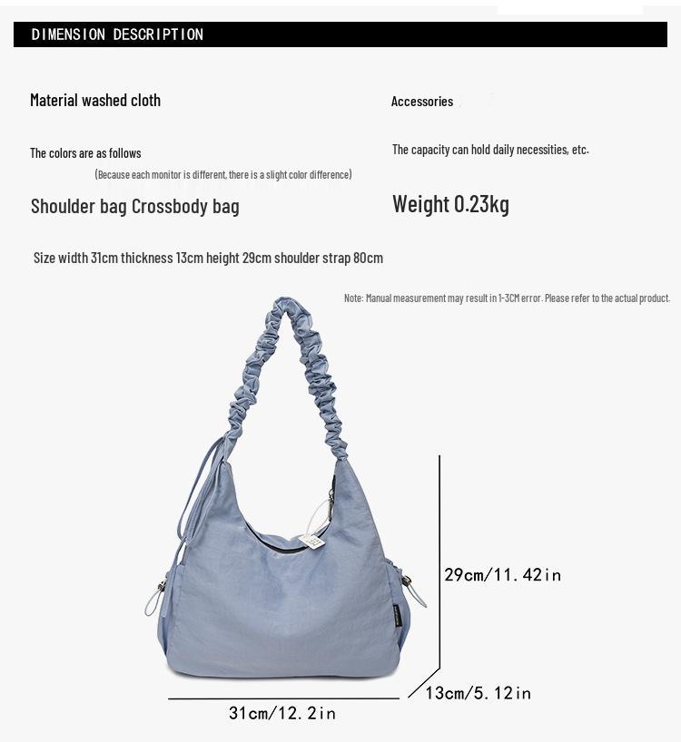 Koreanische Falten-Wolken-Tasche: Große Kapazität, Stilvolle Einzel-Schulter- & Crossbody-Kordelzugtasche