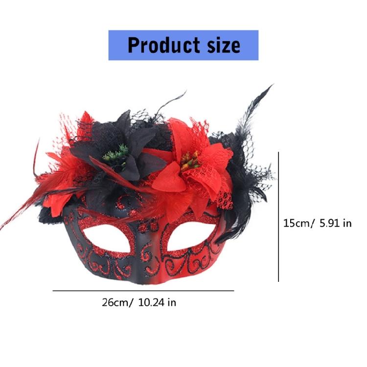 Máscara de Plumas Máscara de Mascarada Máscara de Media Cara Máscara de Plumas Cosplay para Hombres Mujeres Mascarada Halloween Cosplay