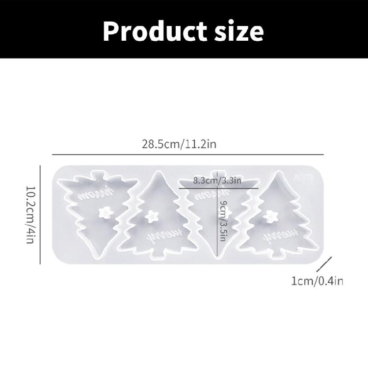 Ornament Mould Flexible Silicone Mold for Office Decoration Christmas Tree Aromatherapys Stone Embellishments Molds