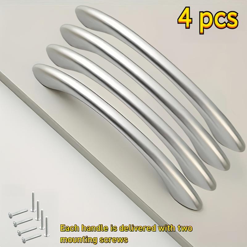 1 Stück/4 Stück Moderne und einfache gebogene Schrankgriffe und gebogene Kleiderschrankgriffe aus ABS-Material fühlen sich im Winter nicht kalt an Sie sind