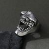 Retro Prajna Mask Half Face Ring For Men Punk Gothic Rock Hiphop Open Ring Handmade Designer  Biker Accessories Man Gift