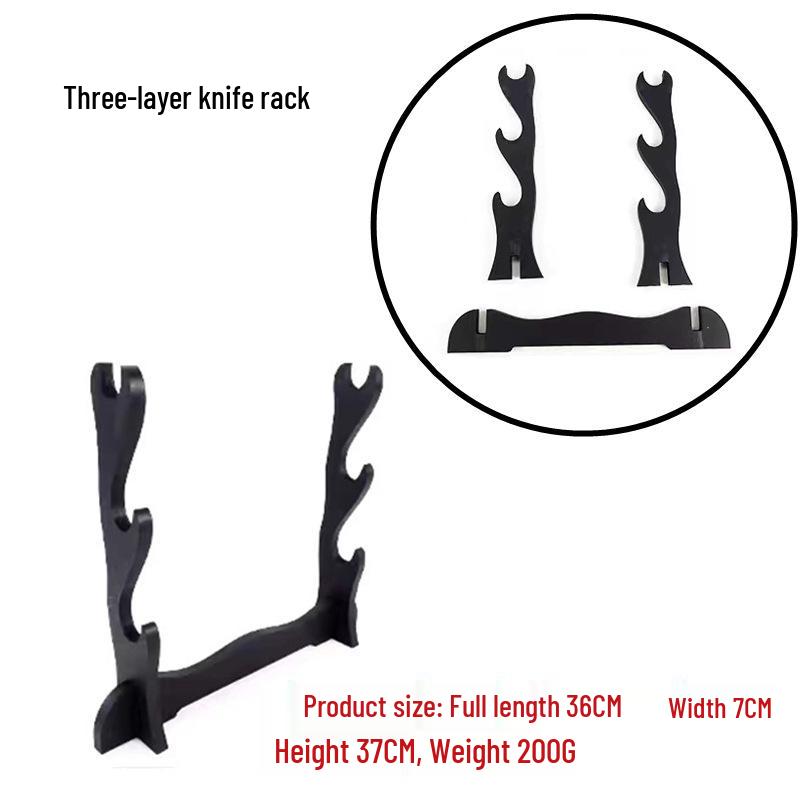 Sword and Flute Display Rack: One, Two, or Three-Layer Holder In White or Black