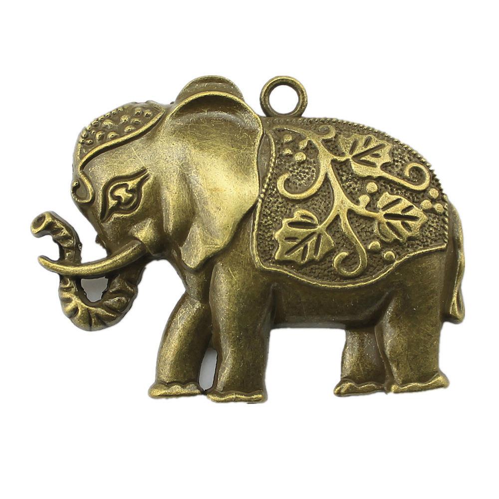 Retro Elephant Charms Alloy Animal Pendants For Jewelry Making Handmade Supplies