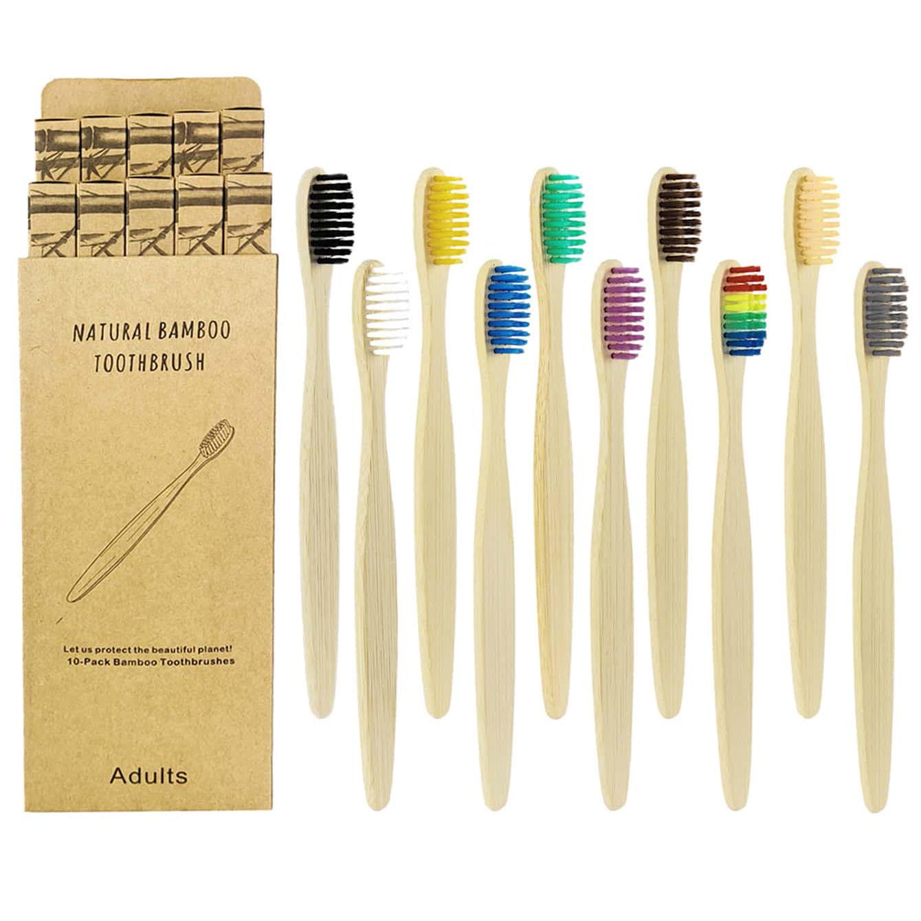 

10pcs Ten Pack Environmentally Friendly and Degradable Bamboo Soft Hair Bamboo Toothbrush Set
