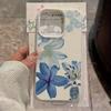 Minimalist Ins Turtle Blue Lily Pattern Phone Case For iPhone 17 16 15 14 13 12 11 Pro Max 14 Plus 17 Air X XS XR Soft Y2K Cover