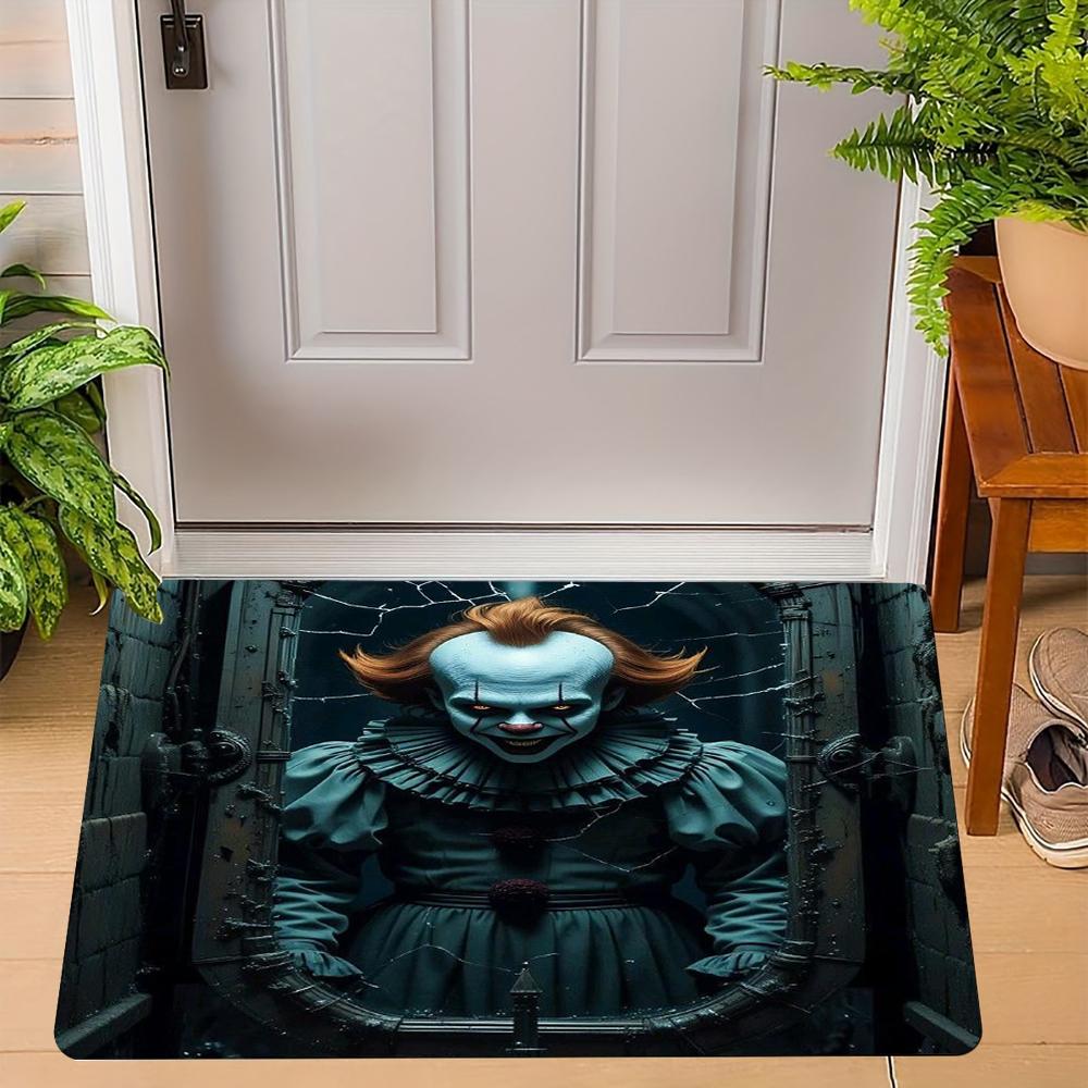 Halloween Carpet Mat Rug Horror Clown Circus Chains Sewer Print Home Decoration Indoor Door Mat Festive Party Supplies