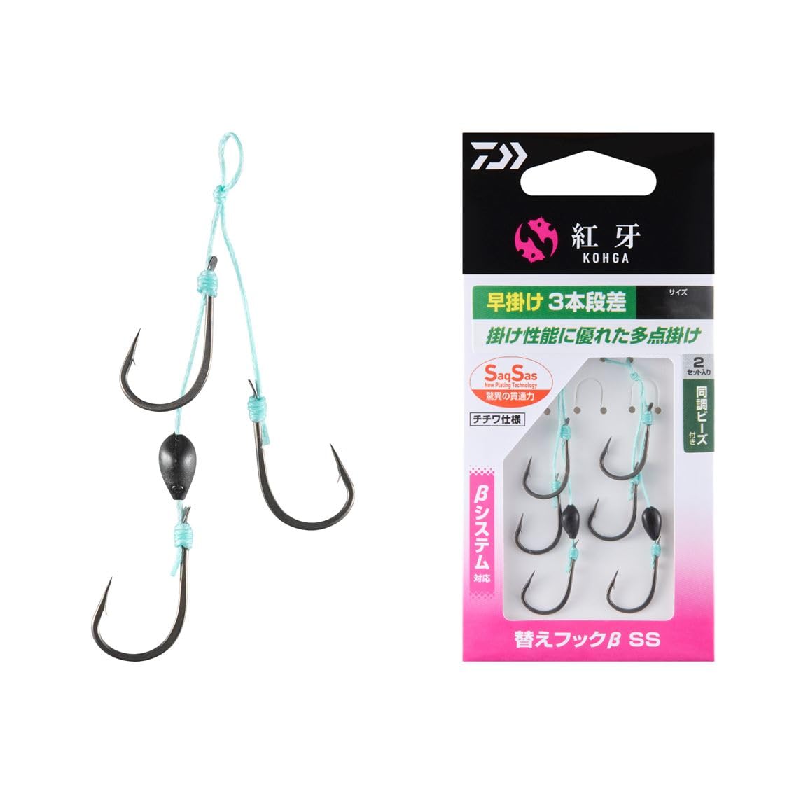 

DAIWA Tairaba Hook Red Fang сменный крючок SS Quick Hook 3 шага M [Товар]