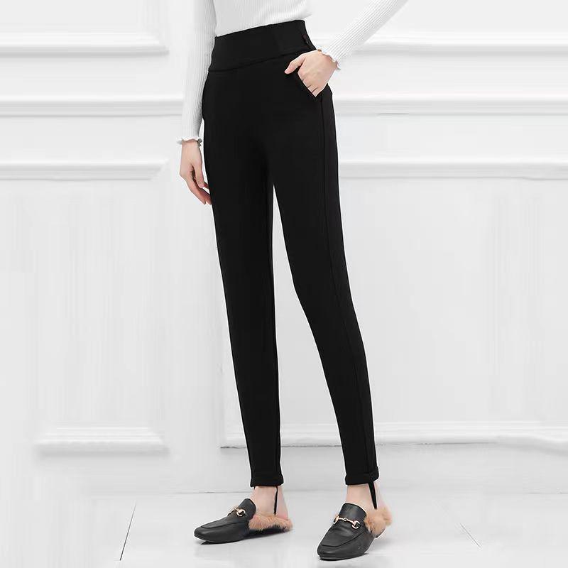 Women's High Waist Lambswool Silk Cotton Winter Leggings - Super Thick, Warm, Plus Size with Pockets