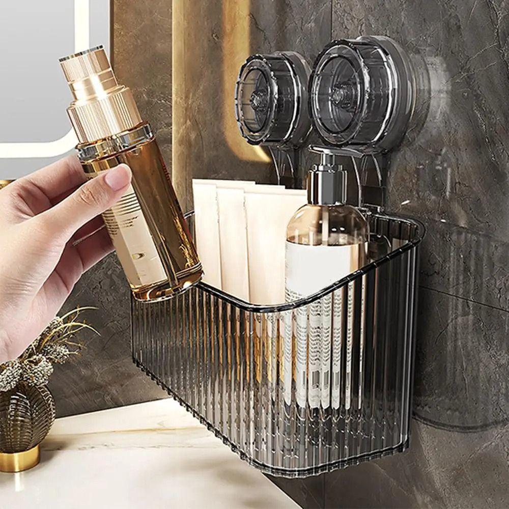 1 Stück Hängendes Saugbecher-Aufbewahrungsregal Kosmetik-Organizer Küchen-Badezimmer-Zubehör