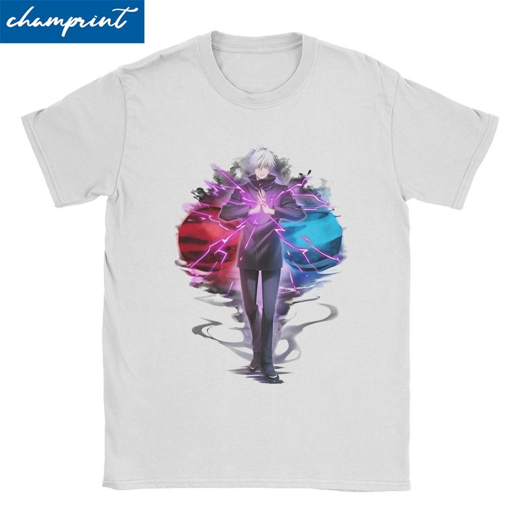 Pánská Dámská Jujutsu Komiksová Kaisen Trička Anime Čistá Bavlna Oblečení Vtipná Trička s Krátkým Rukávem a Kulatým Výstřihem Nápad na Dárek Trička