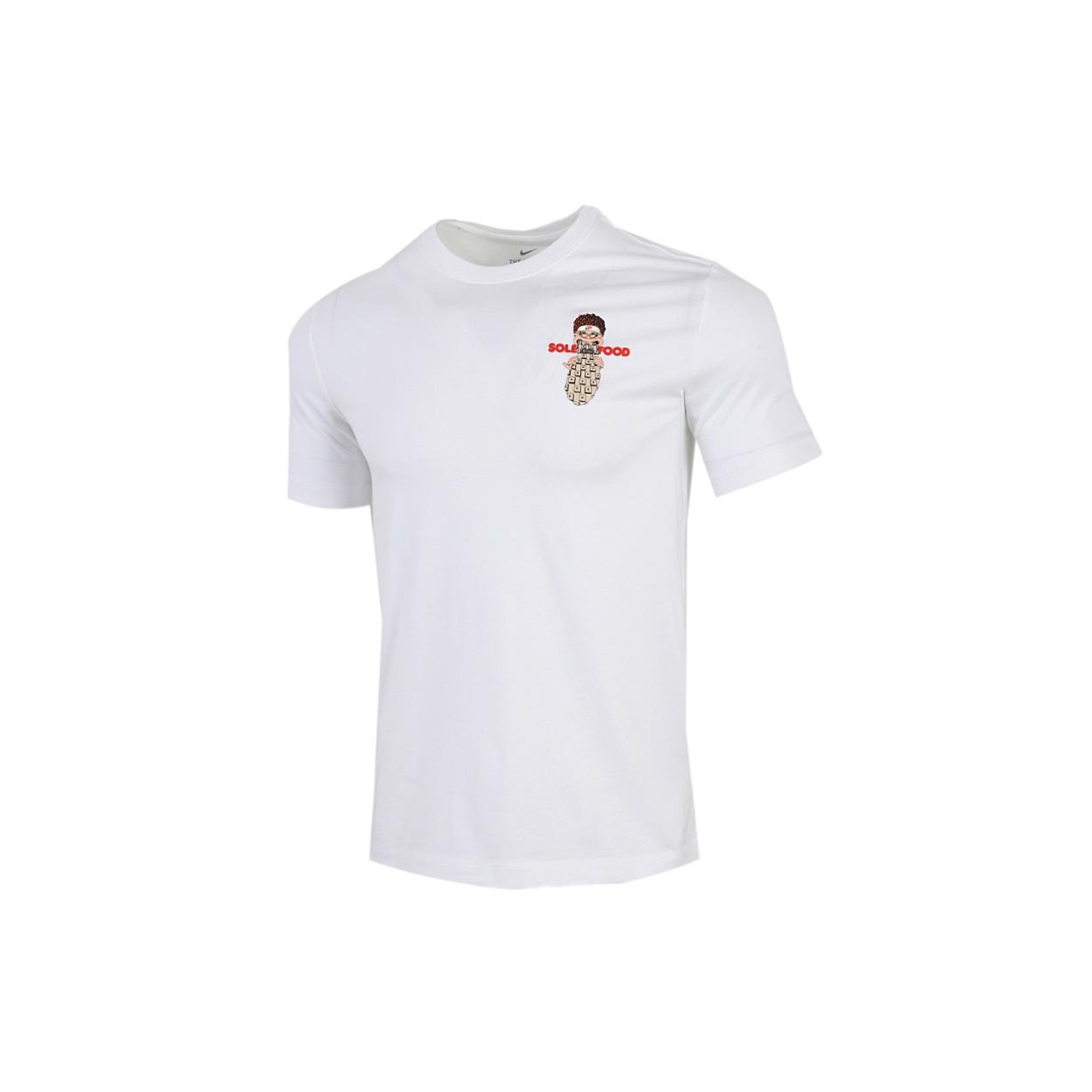 Men s Nike Athleisure Casual Sports Round Neck Breathable Short Sleeve White T-Shirt DJ4064-100 XL