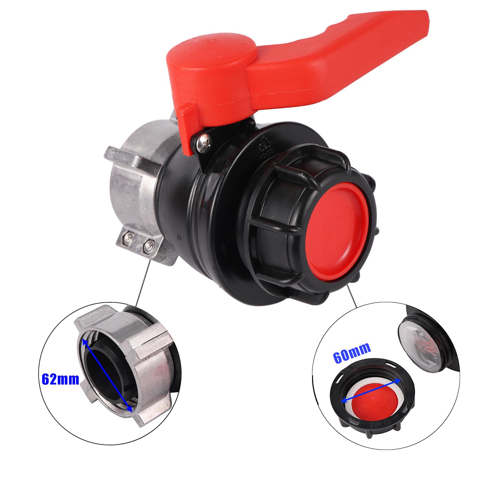

1Pc 62/75/ 80mm to 60mm Coarse Thread Ball Valve IBC Tank Support Adapter IBC Carry Tank Adapter Ball Valve IBC Ball Valve