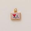 Flower Series Necklace Pendant Colorful Hand-Drawn Necklace Making Connector  Charms Making