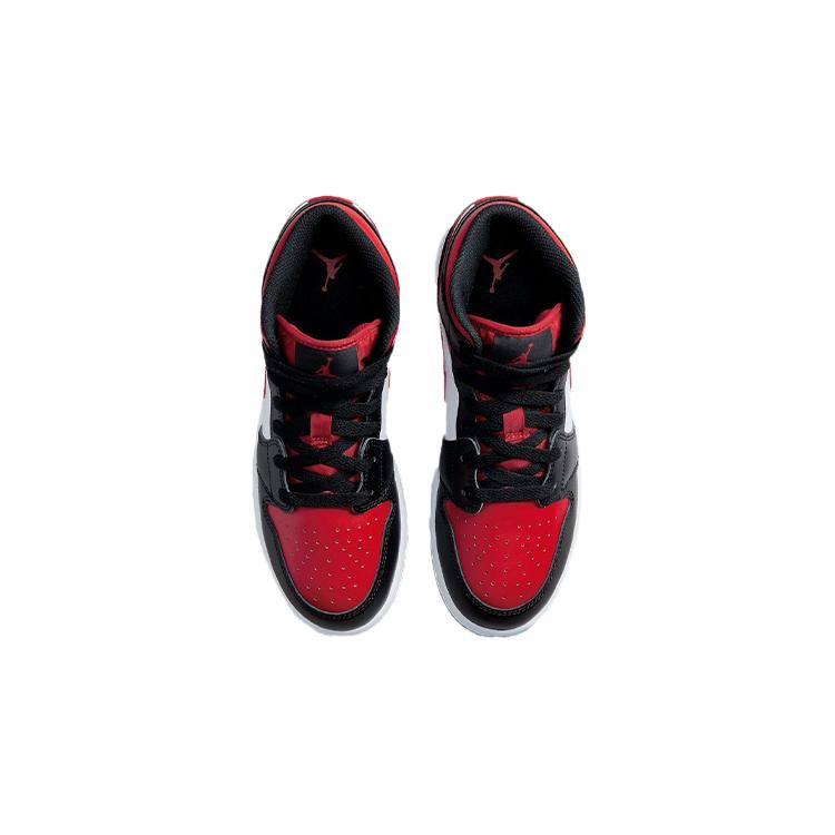 Jordan Air Jordan 1 Mid Black Fire Red GS 554725-079