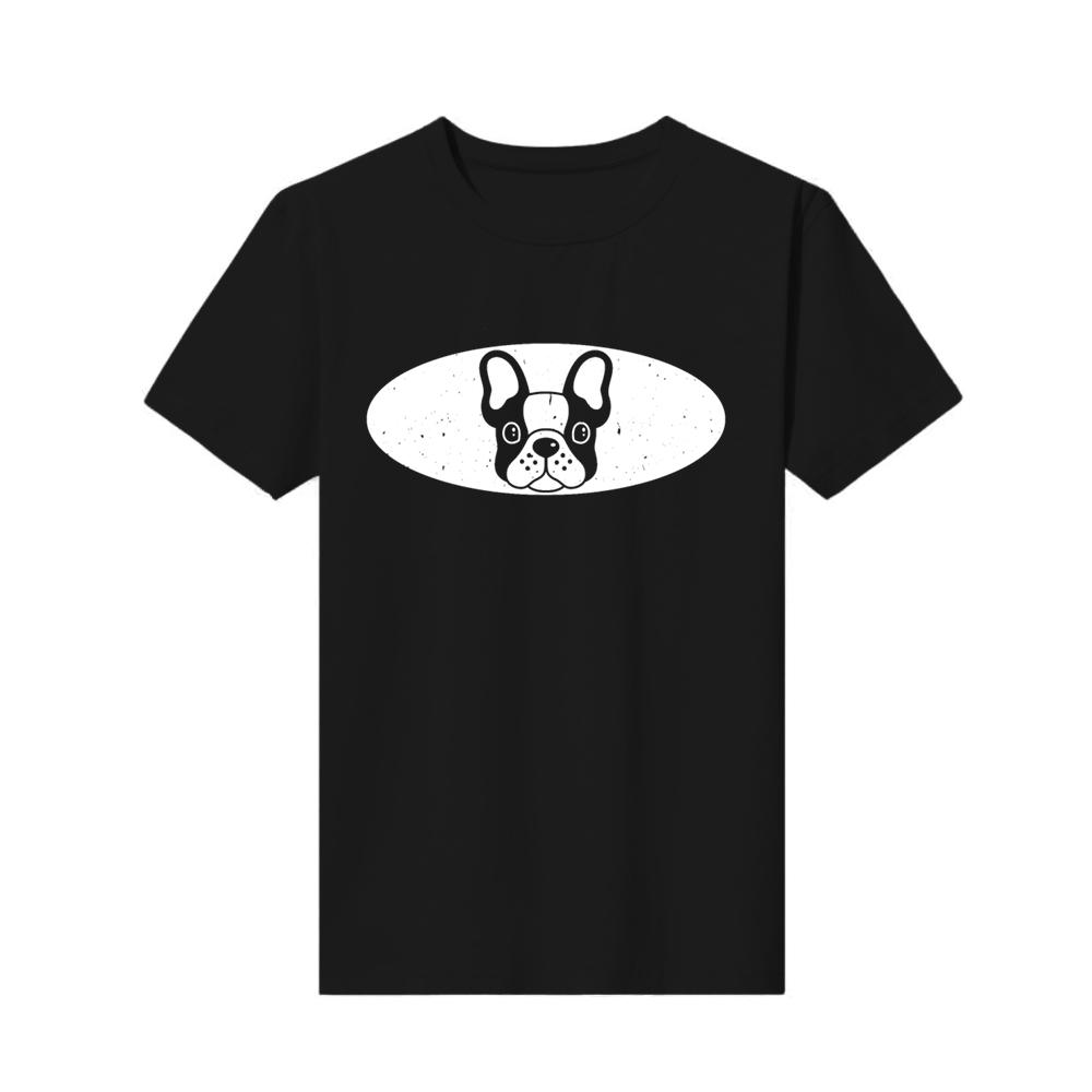 print t-shirt o-neck frenchie custom made short-sleeved Cotton Top mens Fashion