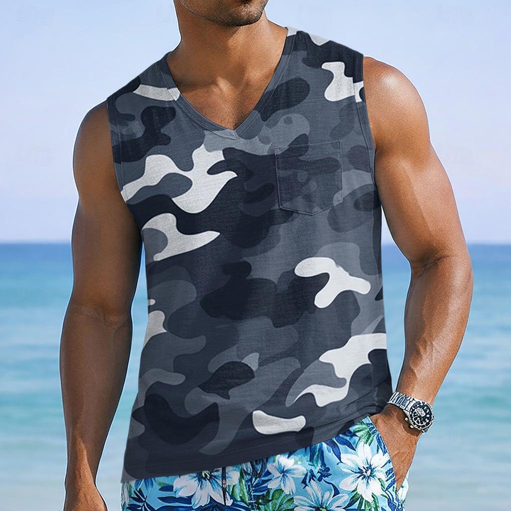 Men's Casual Sleeveless -Neck Tank Top