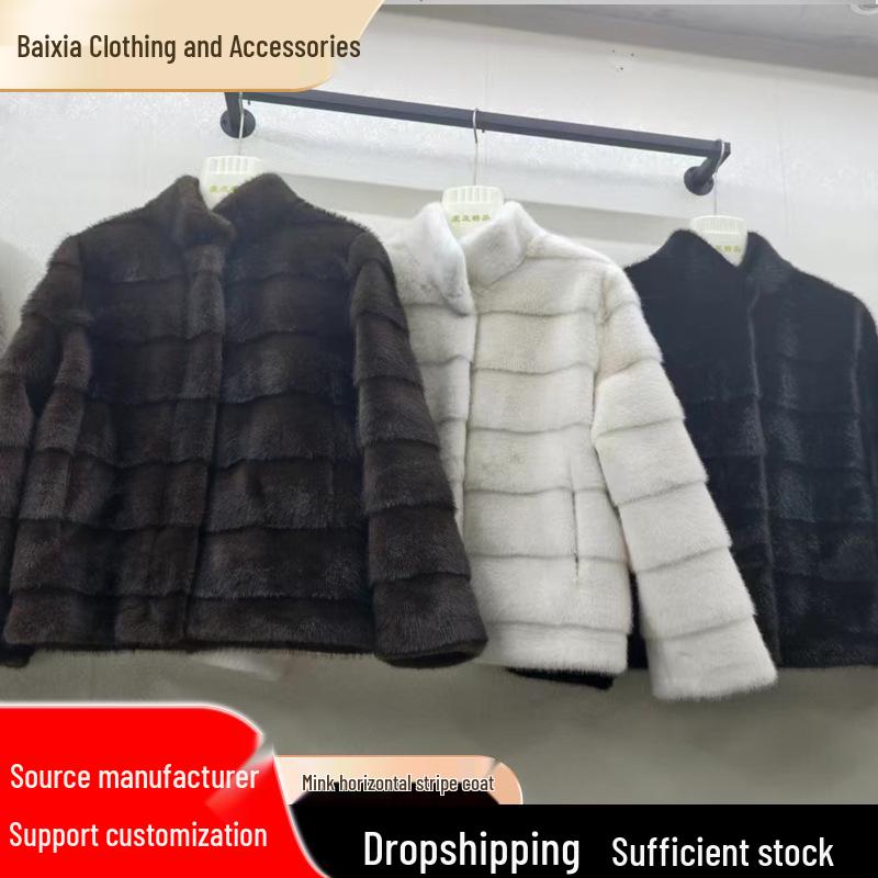 European Mink Stand-Up Collar Fur Coat - Short, Warm, Versatile Winter Fashion