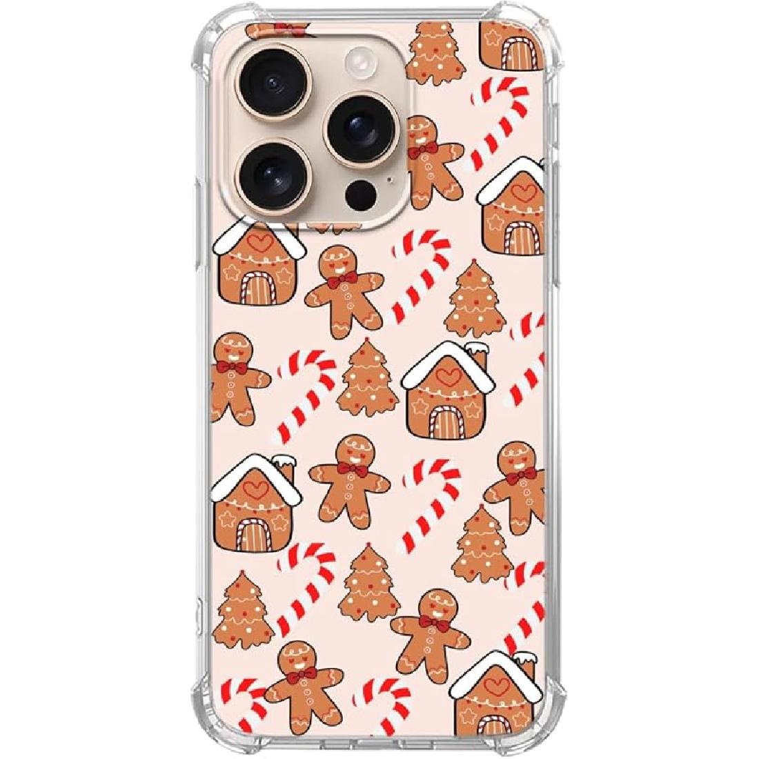 Green Aesthetic Frog Phone Case Compatible with iPhone 16 Pro, Vintage Toad Phone Case for iPhone 16 Pro, Cool TPU Bumper Phone Case Cover Christmas Gingerman