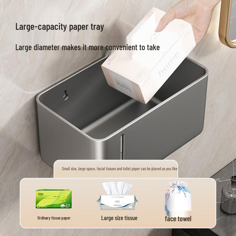 No-Drill Tissue Box and Toilet Paper Holder