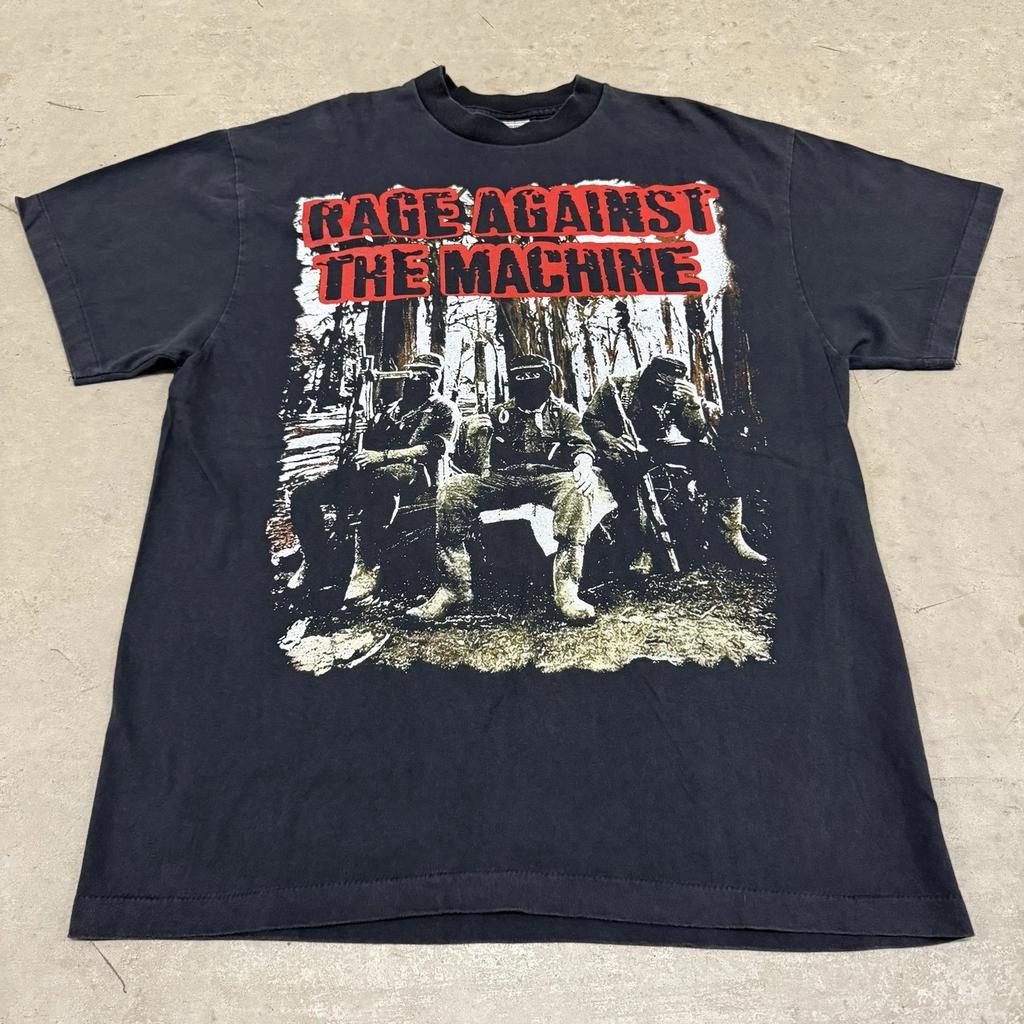 Vintage Rage Against The Machine Band T T-Shirt Euro Tour 1996 Size XL REPRINT