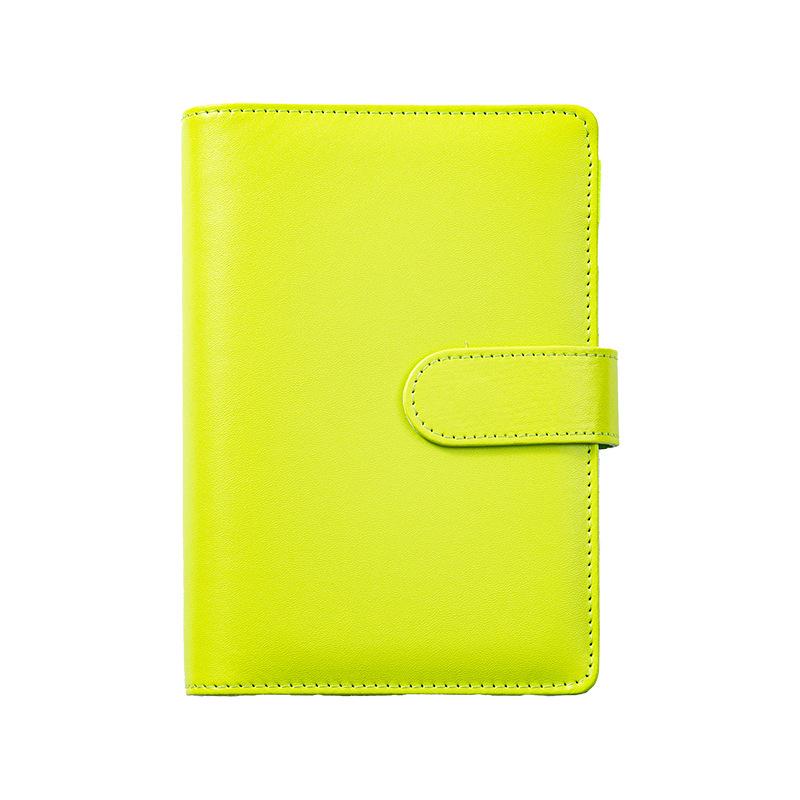 A6 Zipper Pouch Notebook: PU Leather Macaron Loose-Leaf Journal