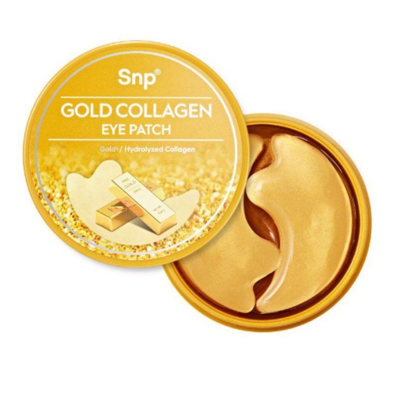 SNP Gold Collagen Eye Patch 60pcs – Hydrating Hydrogel Under Eye Mask for Dark Circles & Puffiness