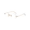 Unisex Slim Color Rimless Round Glasses