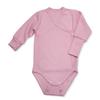 Growing Bodysuit For Girls 62/68 Long Sleeve 100% Cotton Light Pink