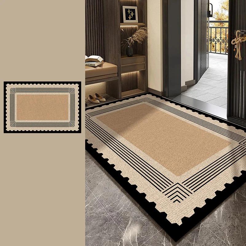 Wabi-sabi Striped Entrance Doormat Rug Non-slip Welcome Mats Dirt Trapping Washable Corridor Carpet Entry Door Mat Home Decorate