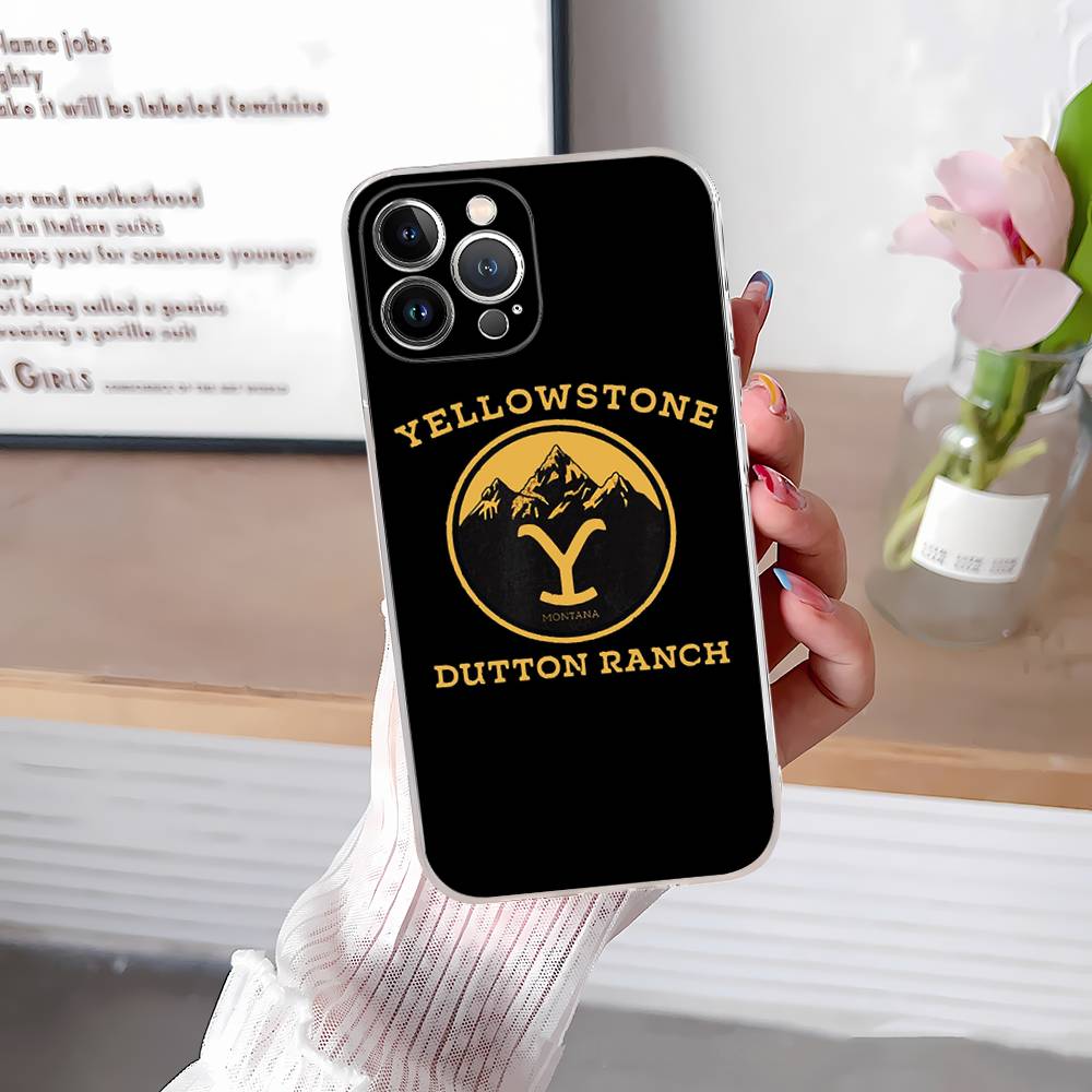 Popular Y-Yellowstone D-Dutton R-Ranch For iPhone 17 16 15 14 13 12 Mini 11 Pro Max Transparent Case
