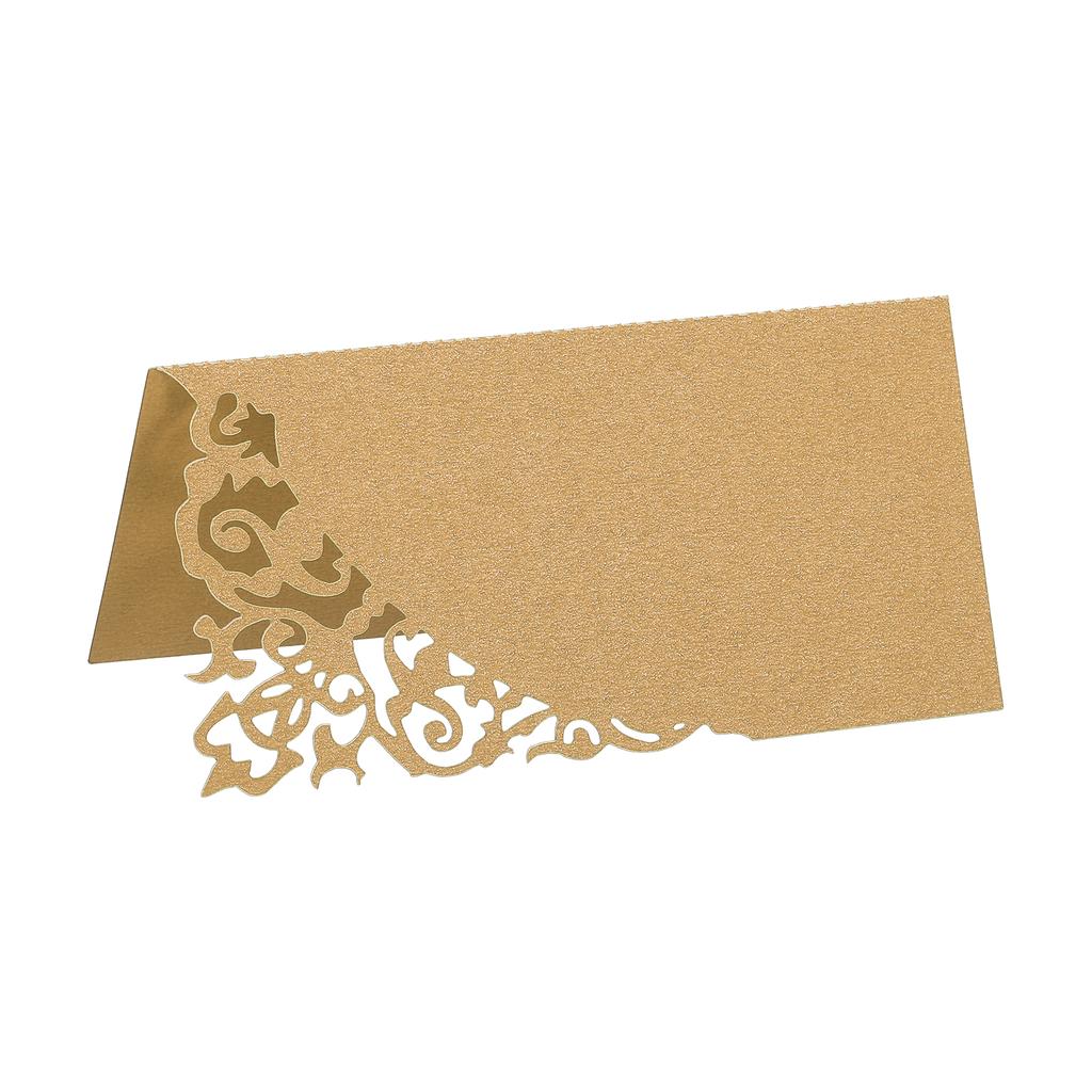 50pcs Table Name Place Cards 3.9 x 3.9" Favor Decor Hollow Design Seat Blank Card for Wedding Party Seating Place Cards
