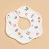 Ins Double-sided Cotton Waterproof Bib Crepe 360-degree Rotating Saliva Towel Children's Breathable Gauze Baby Bib