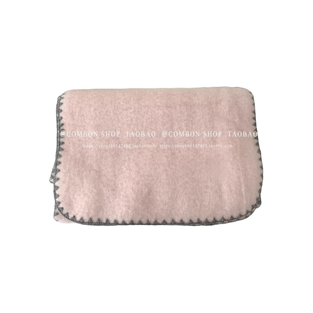 

New imitation cashmere warm scarf triangular needle lock edge female miu premium solid color scarf 180cm*50cm180g білий