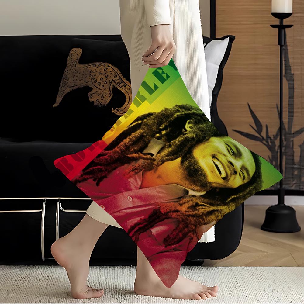 Keep Calm And Smoke Weed Bob Marley Cushion Cover Car Throw Pillow Case For Sofa Car Christmas Gift 40x40cm 45x45cm