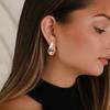 1 Pair Teardrop Earrings for Women, Small Water Drop Stud Earrings, Chunky Statement Jewelry for Wedding, Party, Prom, Daily