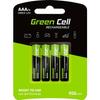Green cell 950mah 1.2v lot de 4 piles rechargeables ni-mh type aaa, préchargée, haute capacité, hr03 pile, faible auto-décharge