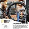 Bike Tire Repair Kit Bike Tire Patch Repair Kit Glueless Tyre Tool Set For Mountain Men Women Removal Changing Portable Road