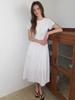 Etmont Pintuck Pleats Strap Dress, White