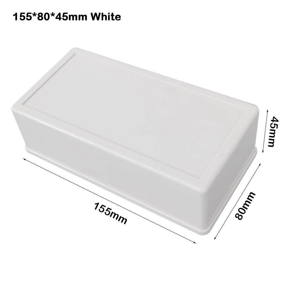 ABS Plastic Storage Case White Black Housing Instrument Case  Electronic Supplies