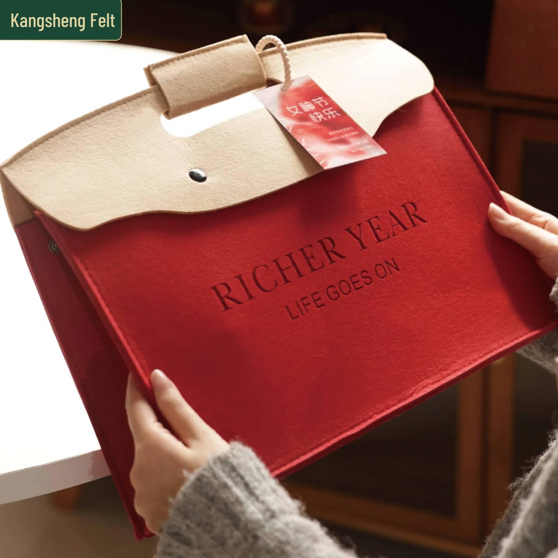 Customizable Felt Tote - Ideal for Employee Onboarding or Souvenirs 35*23*13