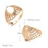Classic Simple Weaving Glossy Big Rings For Women  Rose Gold Color Ethnic Bride Wedding Jewelry  New
