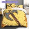 Cracked Axe Pattern Bedding Quilt Set Quilt Cover Pillowcase Home Decoration Gift (1 * Duvet Cover + 2 * Pillowcase, Without Core)