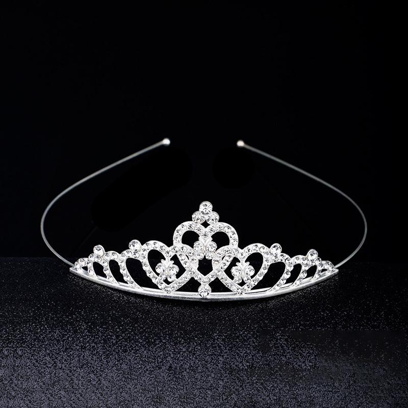 1PC Crystal Exquisite Rhinestone Children Girls Jewelry Gifts Hair Accessories Wedding Tiaras Queen Princess Crown Women Headband